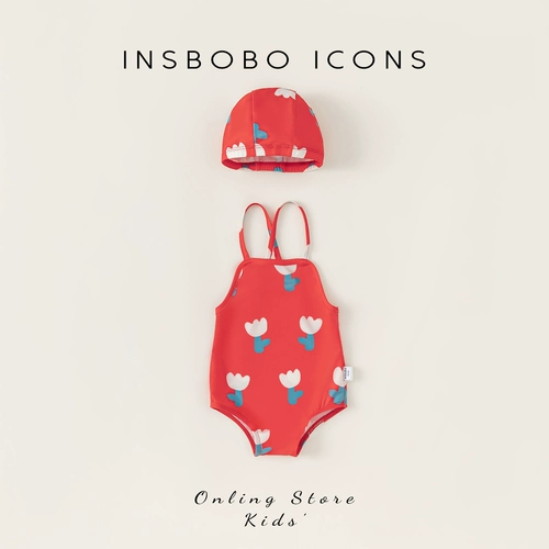 Детский купальник, летняя летняя одежда для девочек, в западном стиле, в цветочек