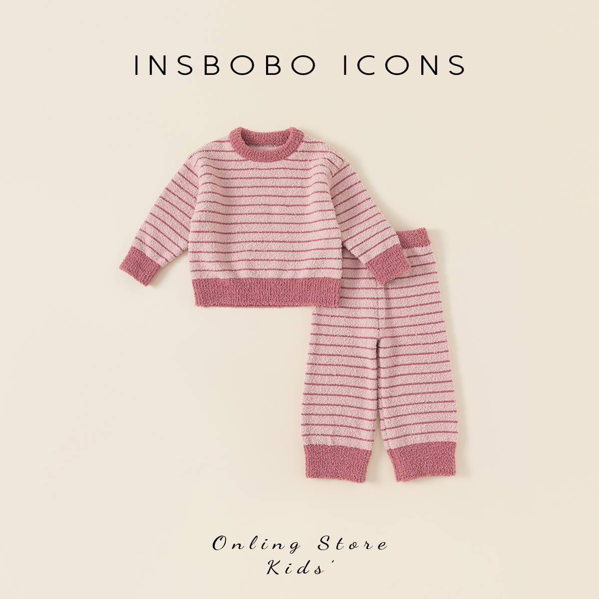 儿童睡衣秋冬女童家居服半边绒