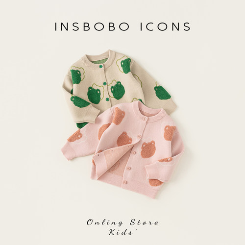 INSbobo儿童针织衫卡通毛衣