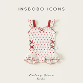 INSbobo女童泳衣宝宝游泳衣2026夏季 穿搭女宝泳装 洋气儿童吊带夏