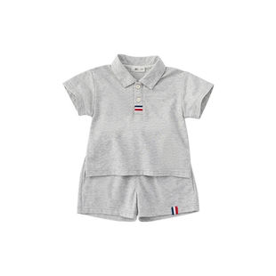 男童夏装套装儿童运动套装2026新款夏季帅气男童装洋气女童Polo装