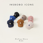 INSbobo儿童帽子简约百搭男孩棒球帽春秋新款 女童鸭舌帽运动休闲