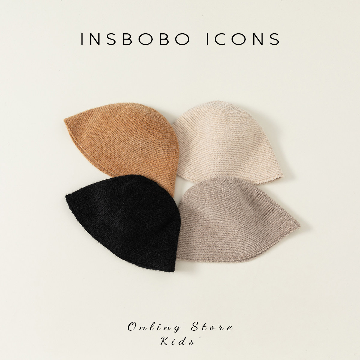 INSbobo儿童帽子渔夫帽秋季新款女童毛线帽日系ins风男童水桶帽潮,童装/婴儿装/亲子装,帽子,淘宝优惠券,粉丝福利购,淘宝优惠卷