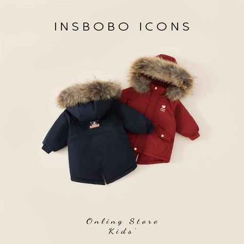 儿童羽绒服中长款男童羽绒服