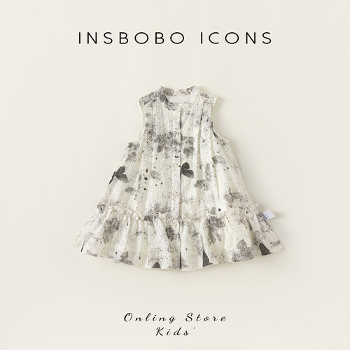 INSbobo气质水墨风背心裙