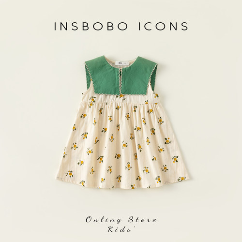 INSbobo女童连衣裙夏季背心裙