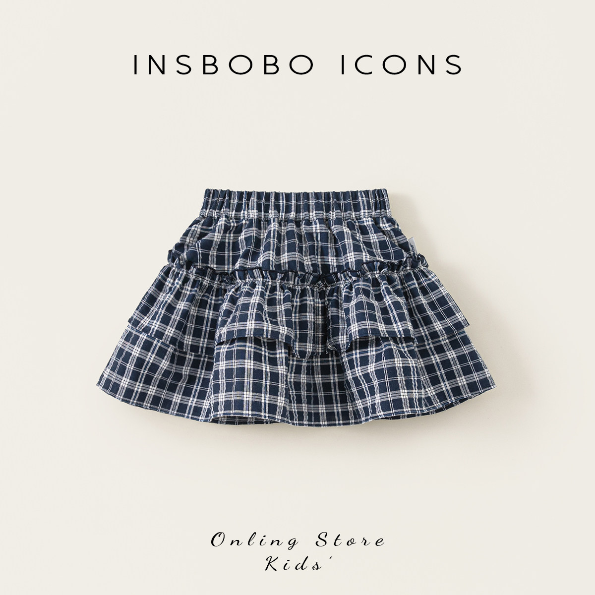 INSbobo女童半身裙2026夏季新款短裙儿童洋气夏装小女孩好看衣服