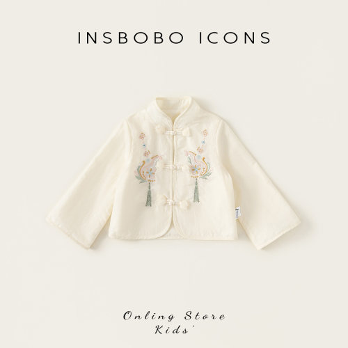 INSbobo儿童唐装刺绣上衣