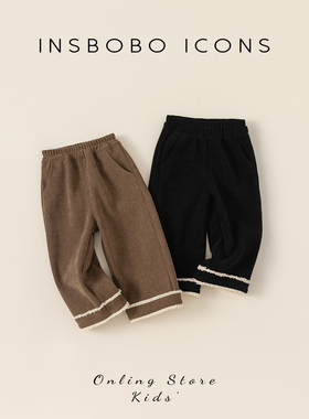 女童裤子春季新款童装儿童黑色洋气长裤宝宝时髦春装春秋好看童裤