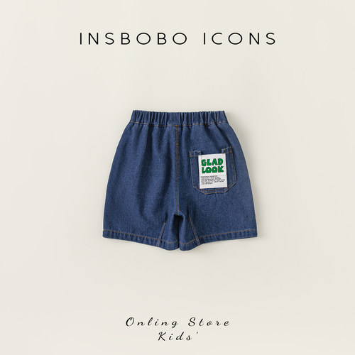 INSbobo夏季休闲牛仔短裤