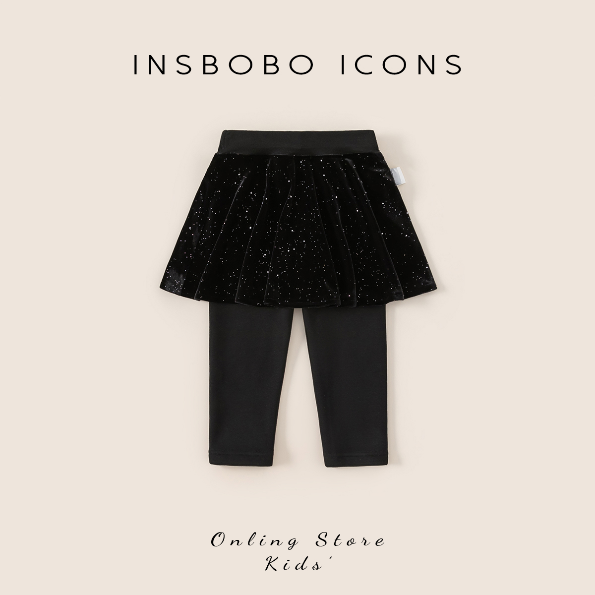 INSbobo女童裤子2025新款儿童加厚冬装裙裤宝宝流行秋冬休闲裤潮