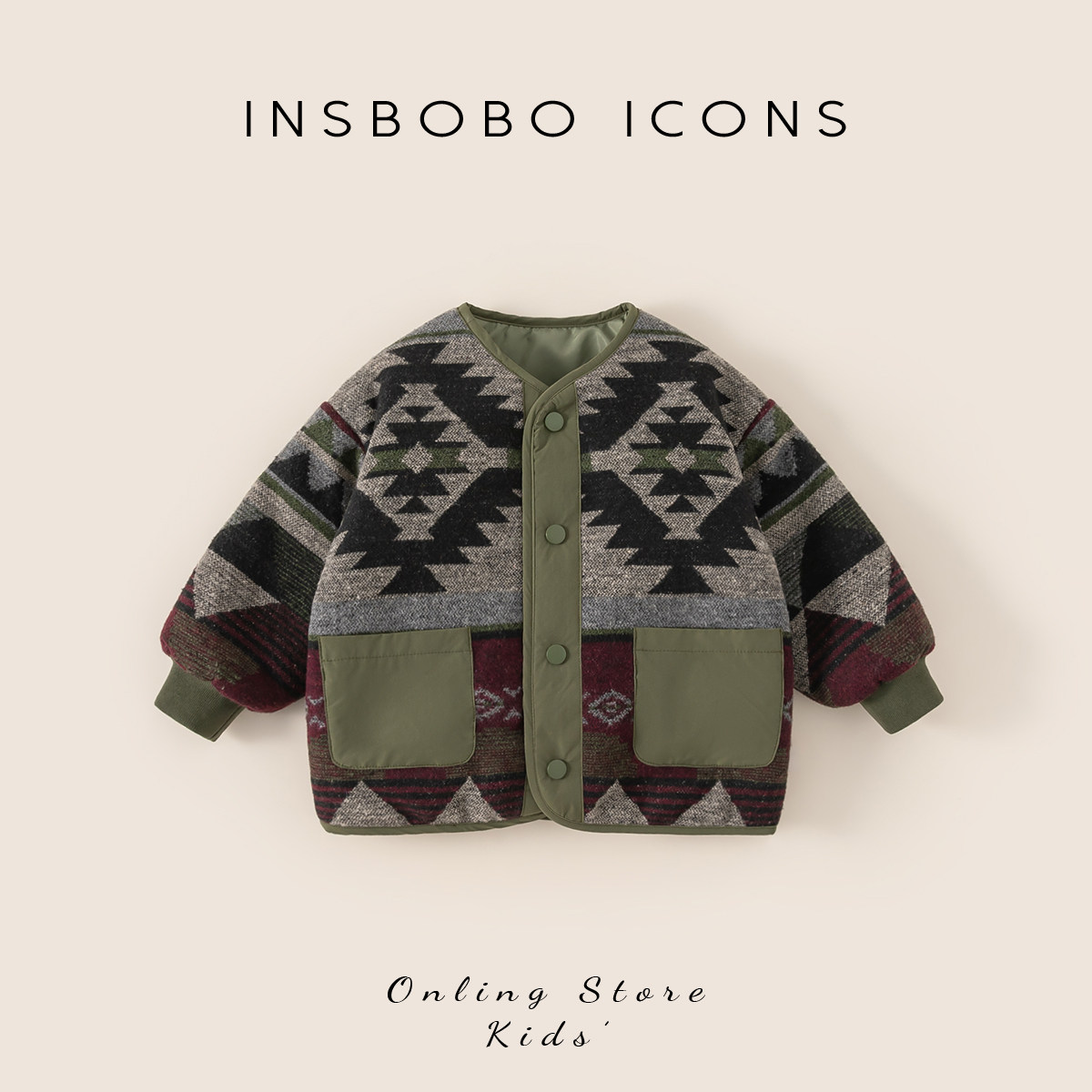 INSbobo儿童棉服2025冬季新款洋气男童保暖棉衣宝宝加厚秋冬外套,童装/婴儿装/亲子装,普通外套,淘宝优惠券,粉丝福利购,淘宝优惠卷