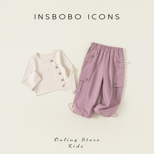 2024新款 INSbobo女童套装 韩版 儿童卫衣套装 女童运动风两件套春秋