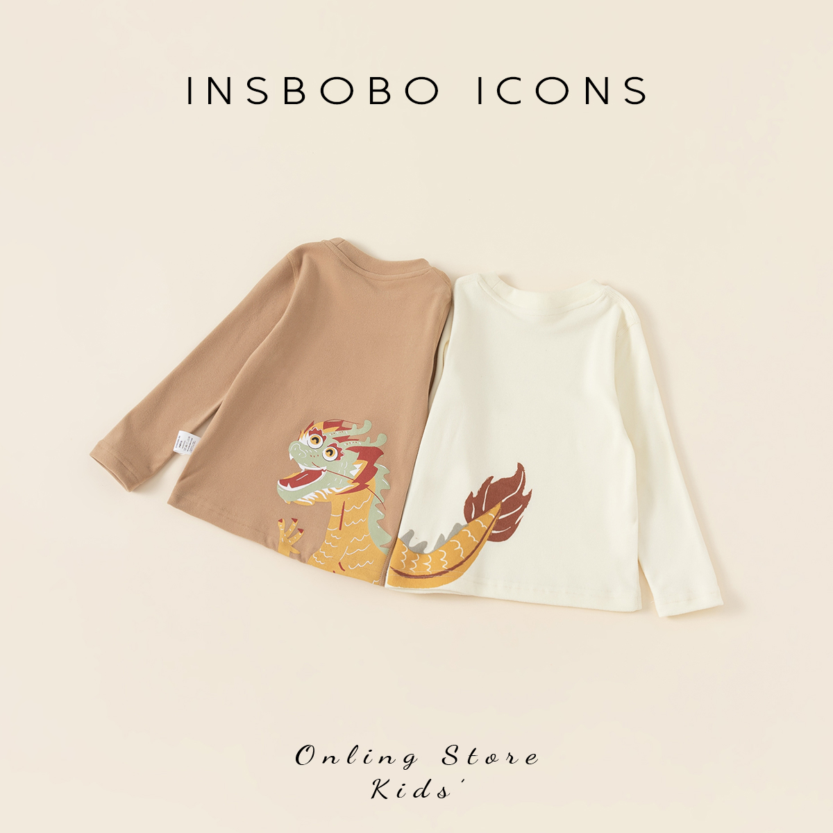 INSbobo个性腾龙打底衫