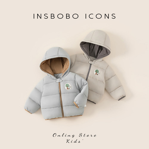 INSbobo儿童卡通印花羽绒服