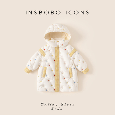 INSbobo女童保暖羽绒服冬季新款