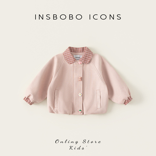 INSbobo女童外套2026春季新款儿童流行上衣宝宝洋气春秋款衣服潮