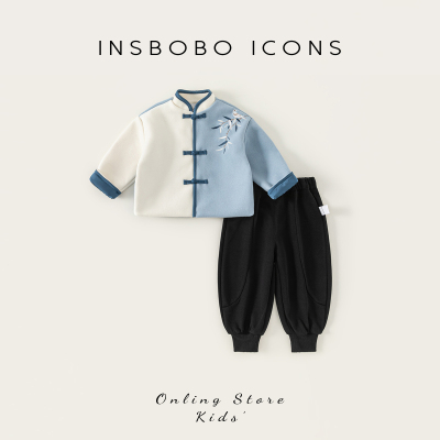 INSbobo男童春秋国风套装唐装潮