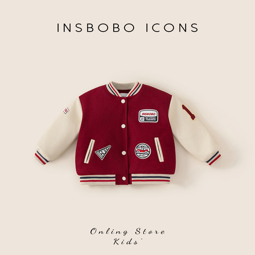 INSbobo儿童外套棒球服