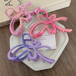 韩国夏季甜酷少女发抓蝴蝶镂空设计抓夹可爱发夹后脑勺鲨鱼夹发饰