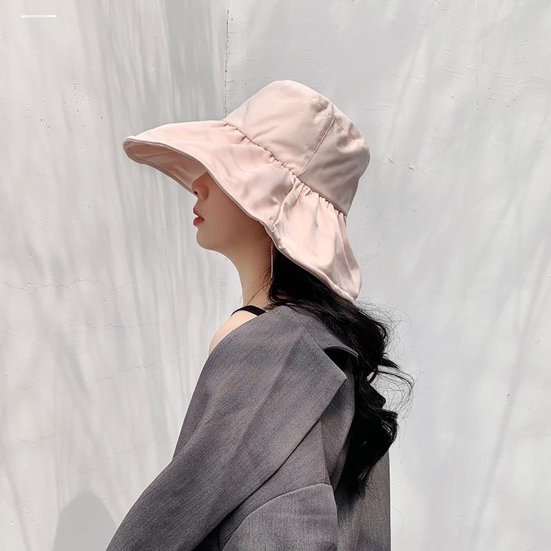 防晒帽子女款2024新款夏季天户外大帽檐全方位遮阳太阳渔夫帽763K