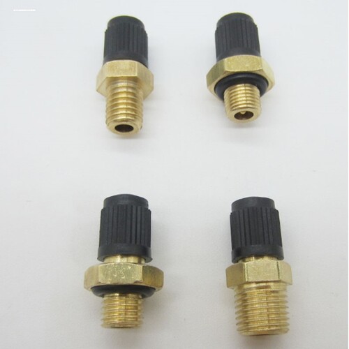 M8/M10铜气嘴气门嘴转外丝8V1内丝5V1细螺纹轮胎设备充气外牙接头