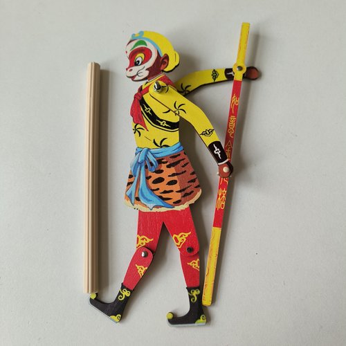 木质皮影玩具diy西安动感人偶孙悟空西游记西安旅游纪念礼物礼品