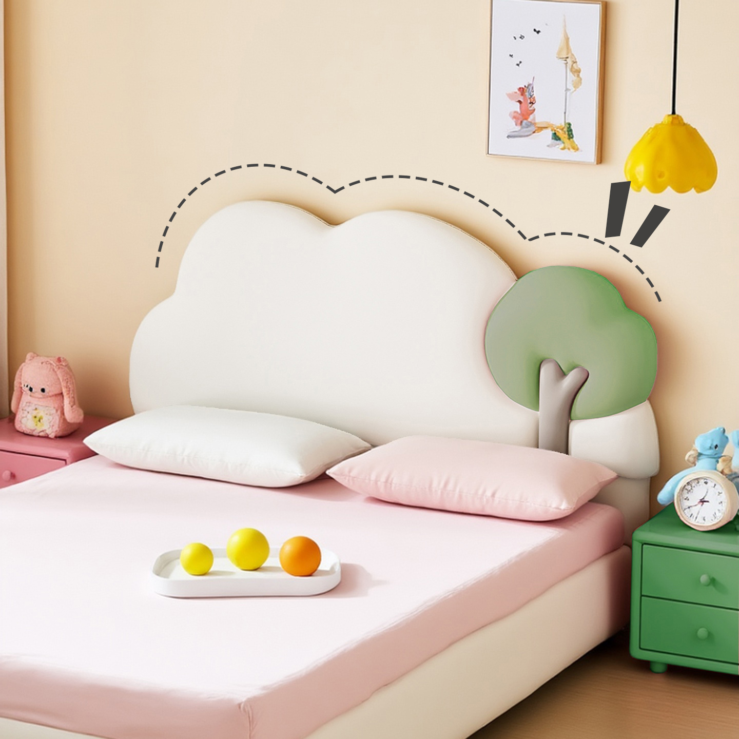 【趋0甲醛】云朵床头软包靠背垫