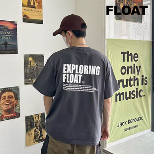 时尚 FLOAT 新款 25夏季 潮流宽松百搭圆领男女T恤 字母印花纯棉短袖
