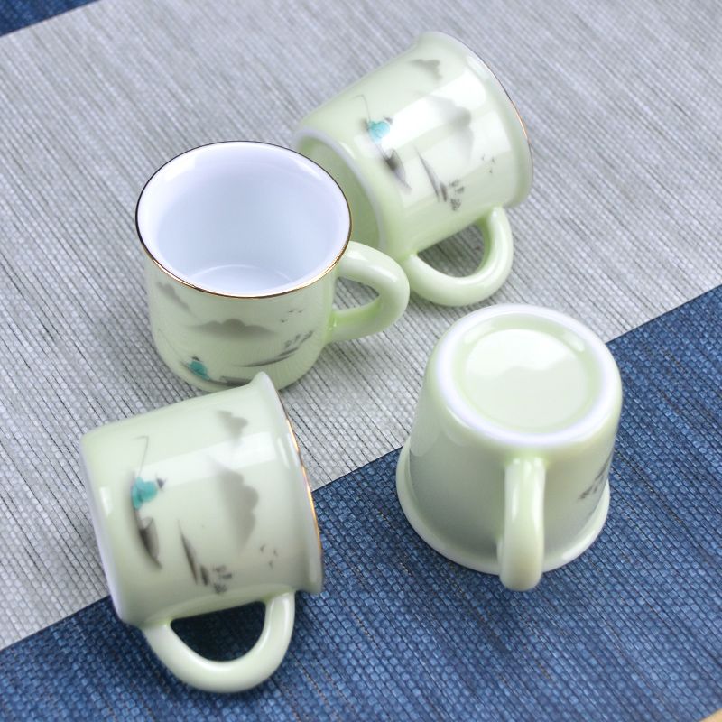 茶杯套装6只带把家用茶具