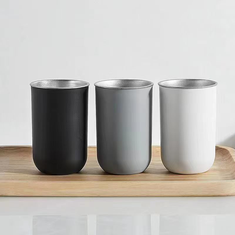 食品级不锈钢杯外塑内钢300ml家用双层耐高温咖啡杯保温水杯304不