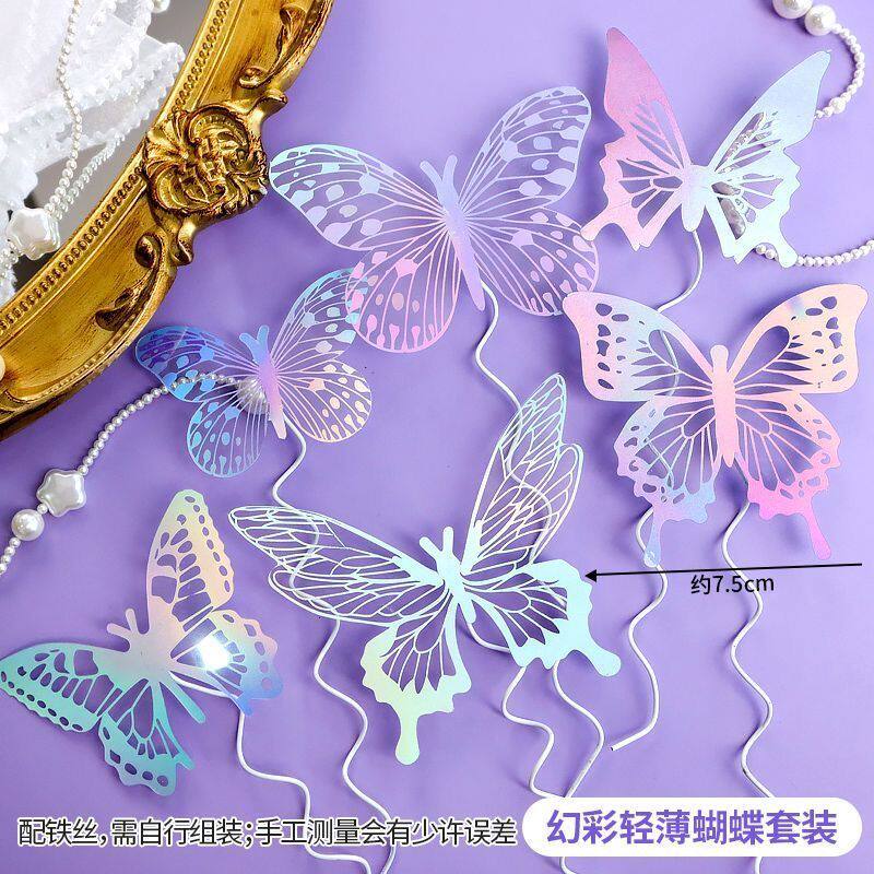 蝴蝶蛋糕装饰品小红书黑
