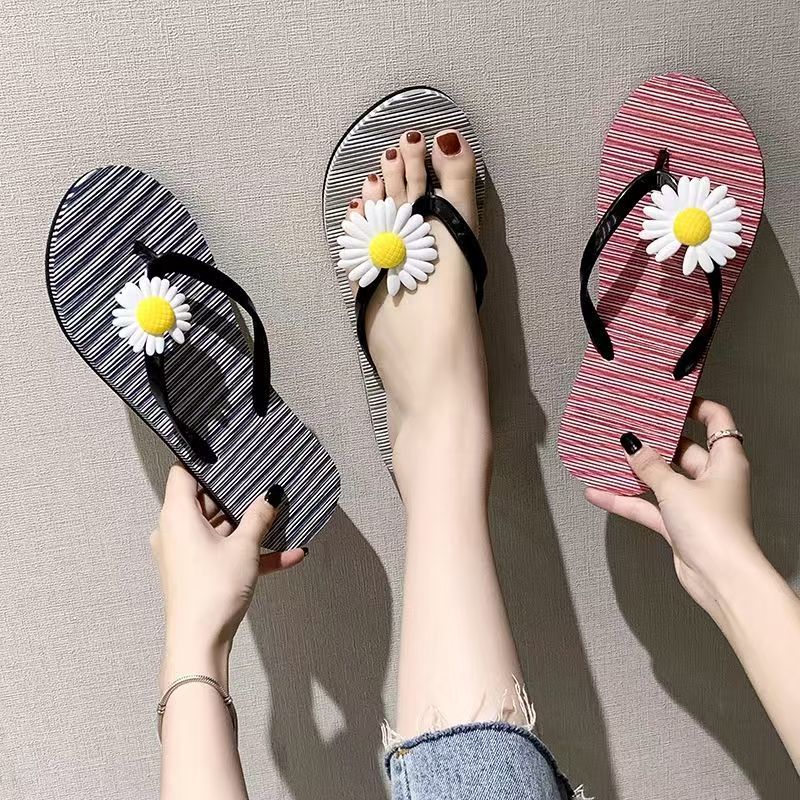 可爱小花拖鞋女夏网红小