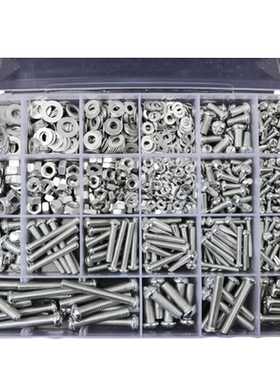 安赛瑞 螺丝钉/自攻螺丝/螺母/垫片套装（1盒）M3/M4/M5/M6 22263