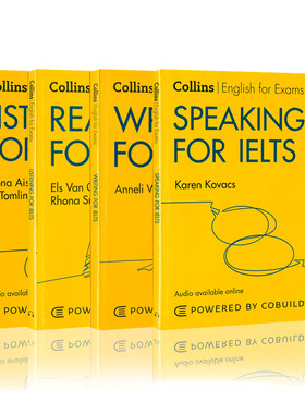 Collins English for IELTS 柯林斯雅思考试系列阅读+听力+口语+写作技巧4册套装 英文原版教材 进口自学参考工具书