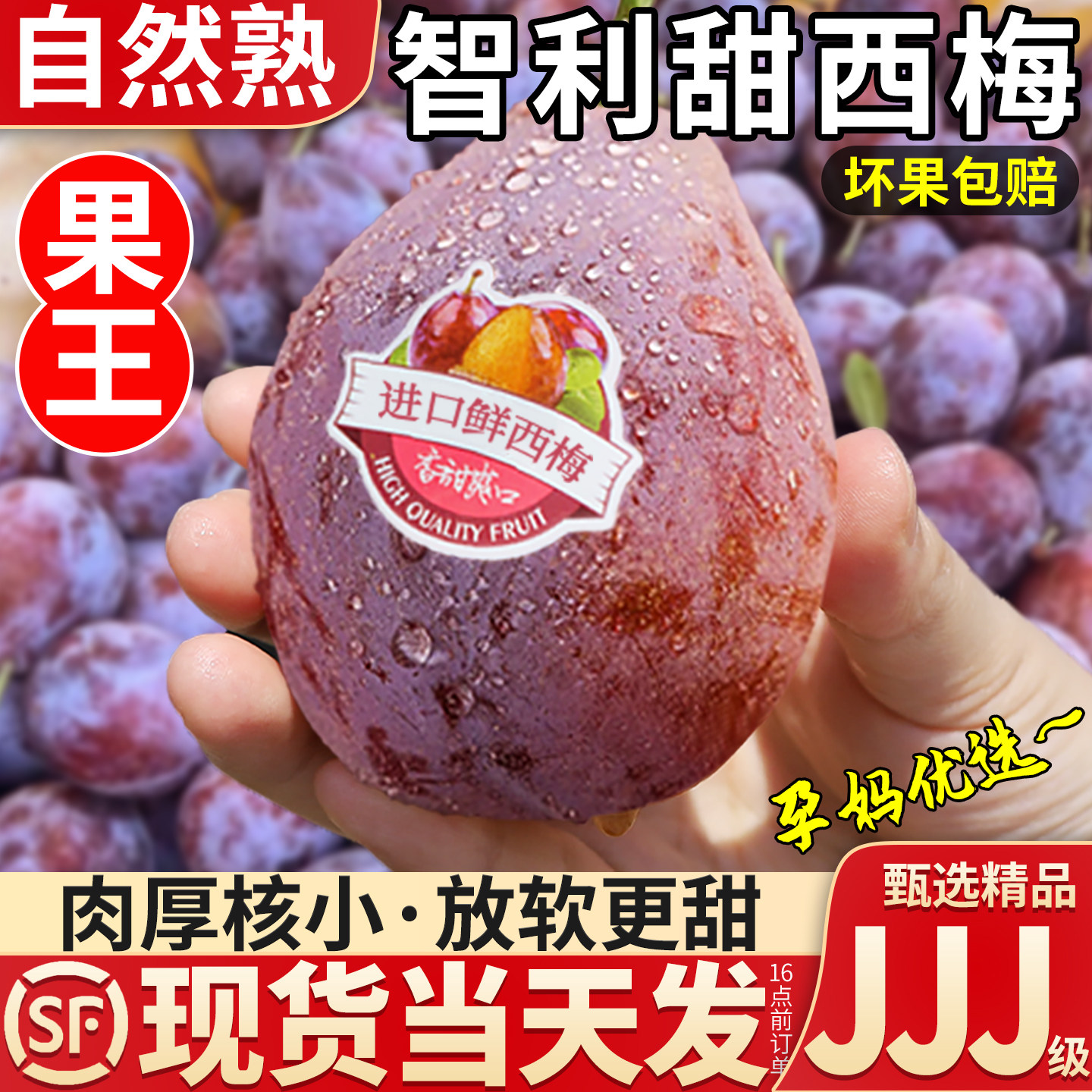 智利西梅鲜果5斤礼盒脆甜李子新鲜水果应当季整箱顺丰包邮法兰西