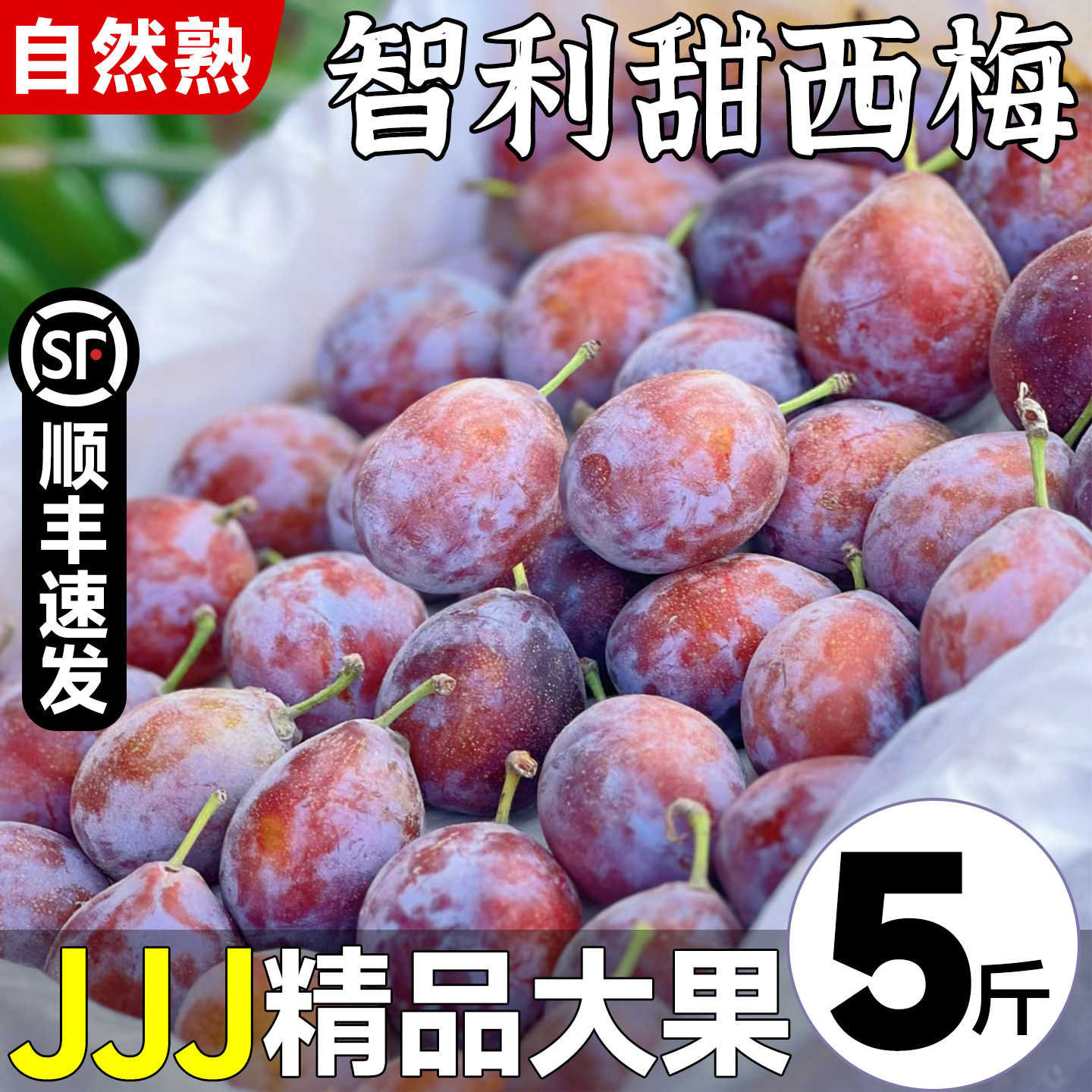 顺丰 智利西梅鲜果5斤进口李子新鲜水果孕妇水果整箱包邮法兰西