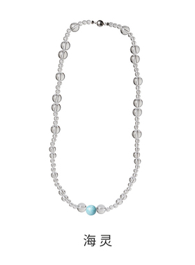 天然白水晶项链女款2025新款轻奢小众串珠锁骨链