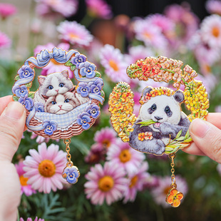 AR动物植物萌宠花园冰箱贴卡皮巴拉卡拉狐狸羊驼福宝花花文创礼品