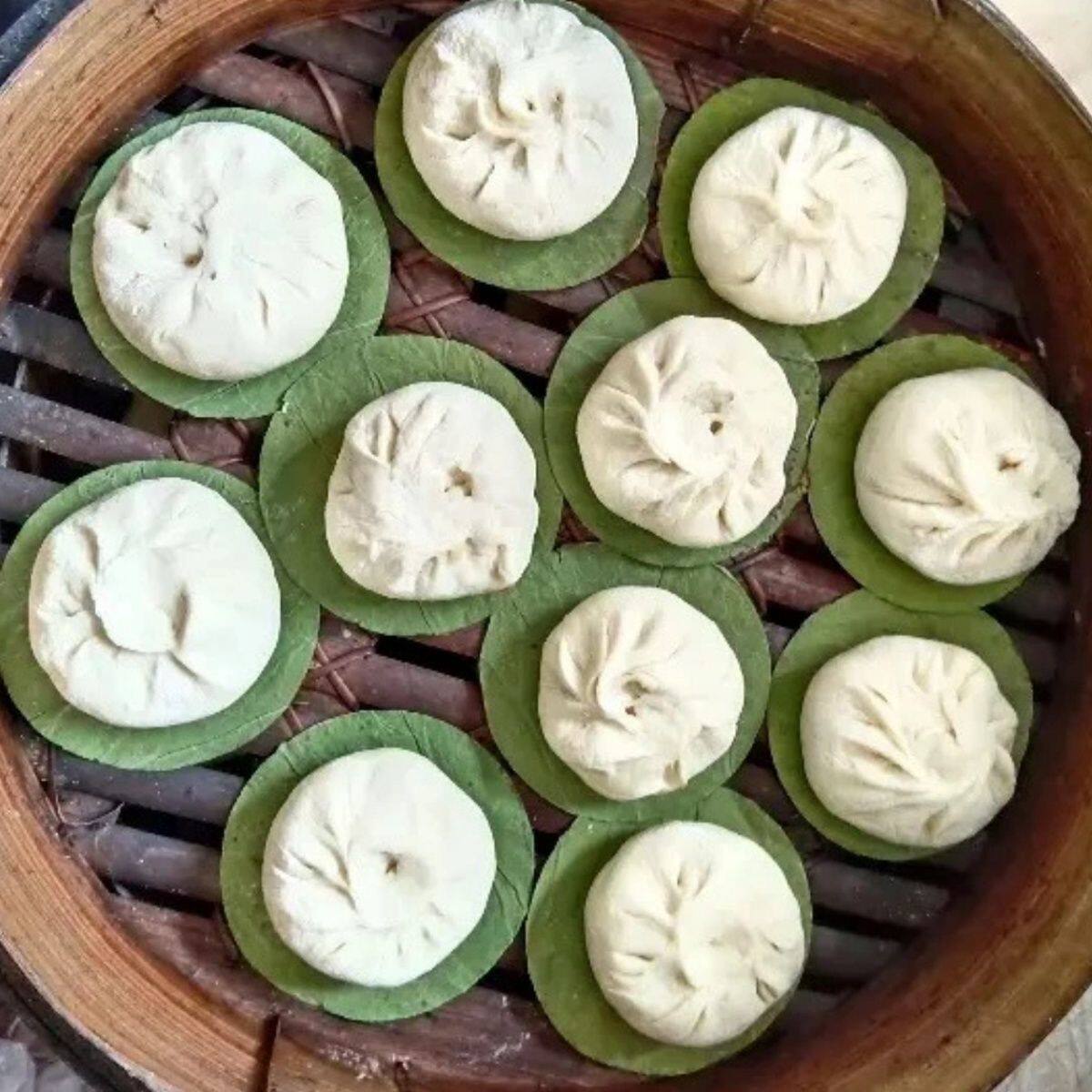小笼包蒸垫12cm微山湖荷