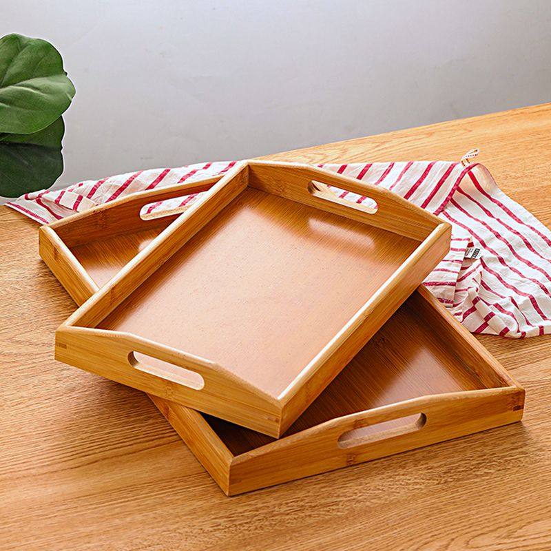 特别好看的茶盘托盘竹木长方形茶盘商用竹制茶杯水杯收纳家用大号