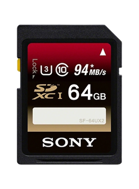 索尼原装64GSD卡94M/sSF-64UX2