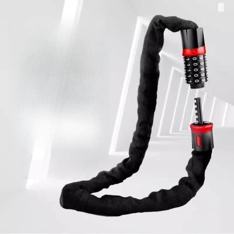 密码链条锁电动自行车防盗电瓶摩托车防盗铁链锁三轮车单车锁链条