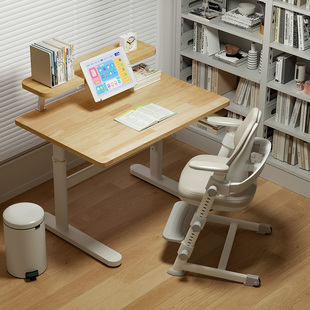 美好童年儿童学习桌小户型家用小学生可升降书桌实木写字桌椅套装
