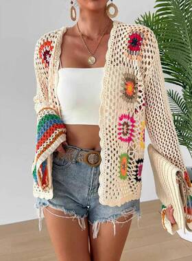 Floral Crochet Cardigans for Women Trendy Spring Summer