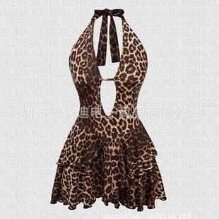 IRISIA MINI DRESS - LEOPARD MESH Casual Daily Wear