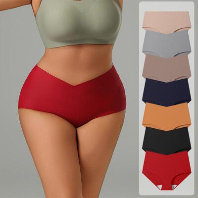 Seamless Waisted Underwear Women Panties Coverage Briefs 7