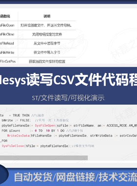 Codesys代码程序案例：用st语言读写csv文件+可视化演示
