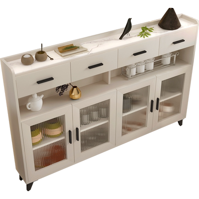 轻奢岩板餐边柜超薄20cm厨房走廊