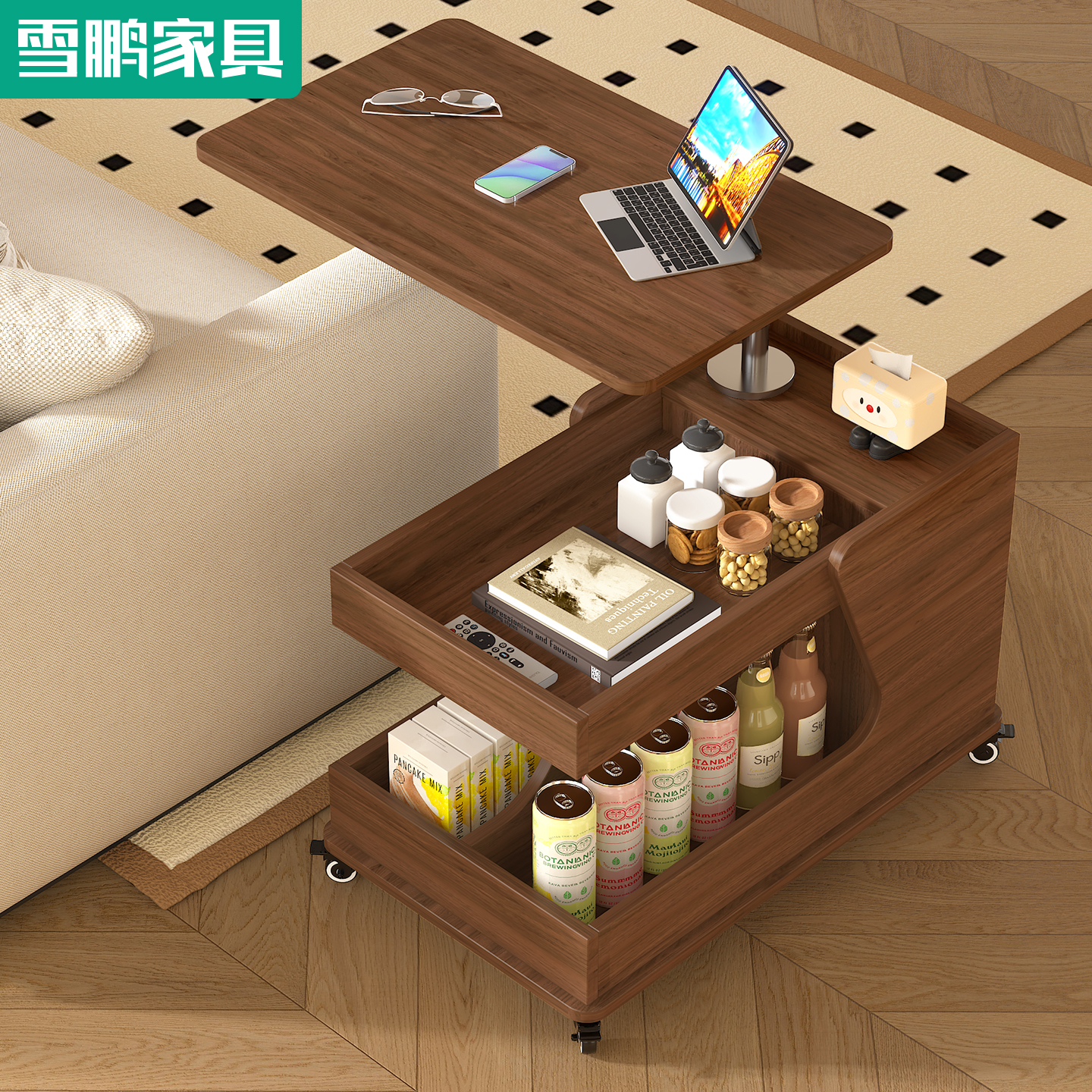 移动边几客厅家用小推车
